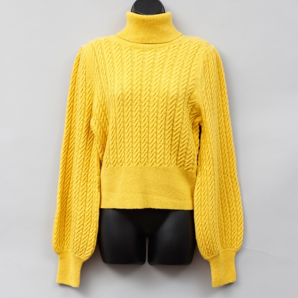 NWT ALC Mustard Yellow Turtleneck Sweater - Picture 7 of 7